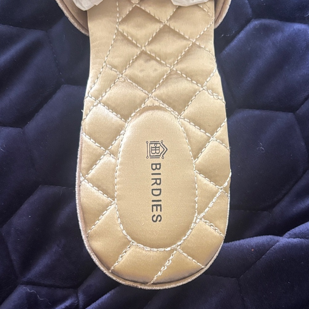 Birdies Women's Beige Embellished Mules - Picture 6 of 6